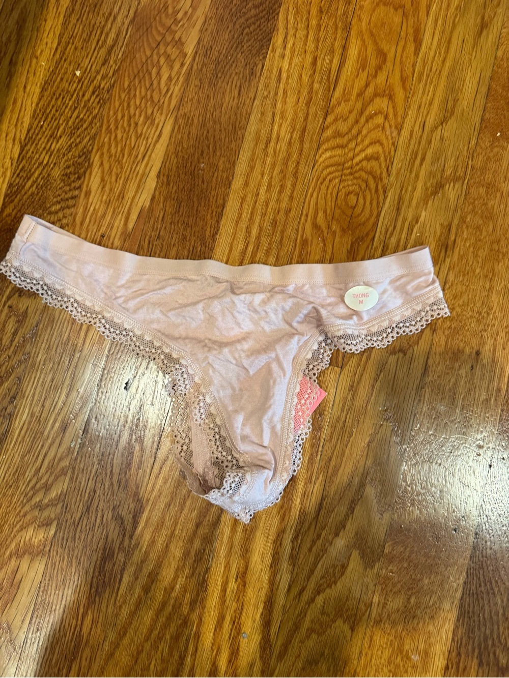 Victoria's Secret Light Blush Lace Trim Bikini Panty